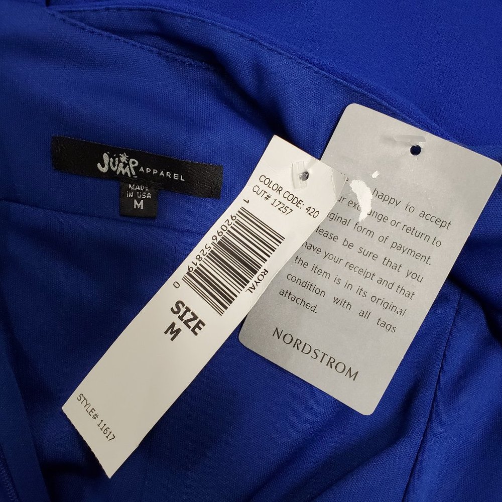 JUMP Royal Blue Plunge Ruffle Mini Dress - Picture 6 of 10